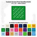 14"x14" Kelly Green Custom Printed Imported 100% Cotton Handkerchief